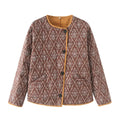 Jacket quilted women's lightweight warm with pockets