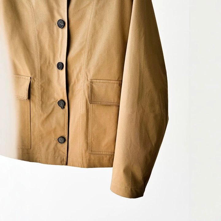 Ladies trendy transitional jacket with high collar