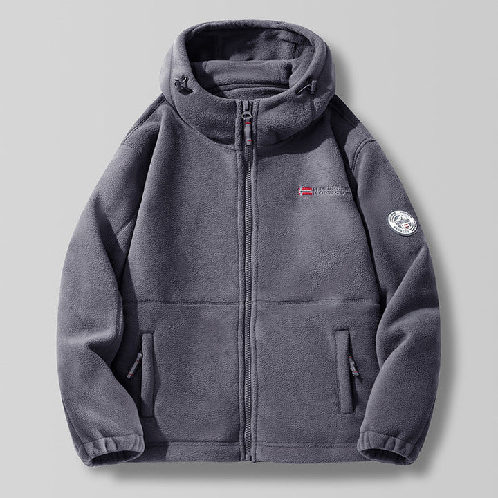 Jacket fleece unisex breathable winter warm