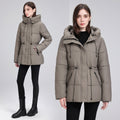 Parka women's lightweight padded winter