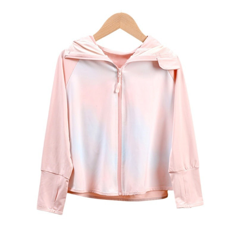 Women breathable sun protection jacket with zip