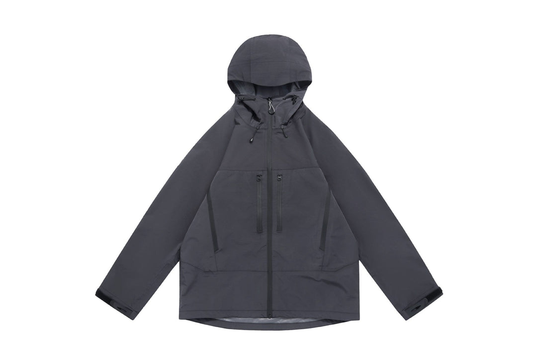 Unisex Technical Hooded Outdoor Jacket with Taped Zips