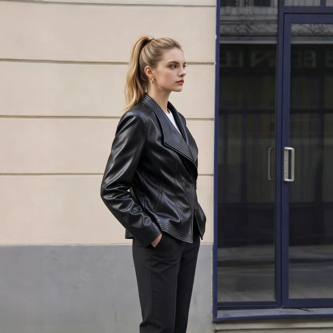 Jacket with Faux leather Women&