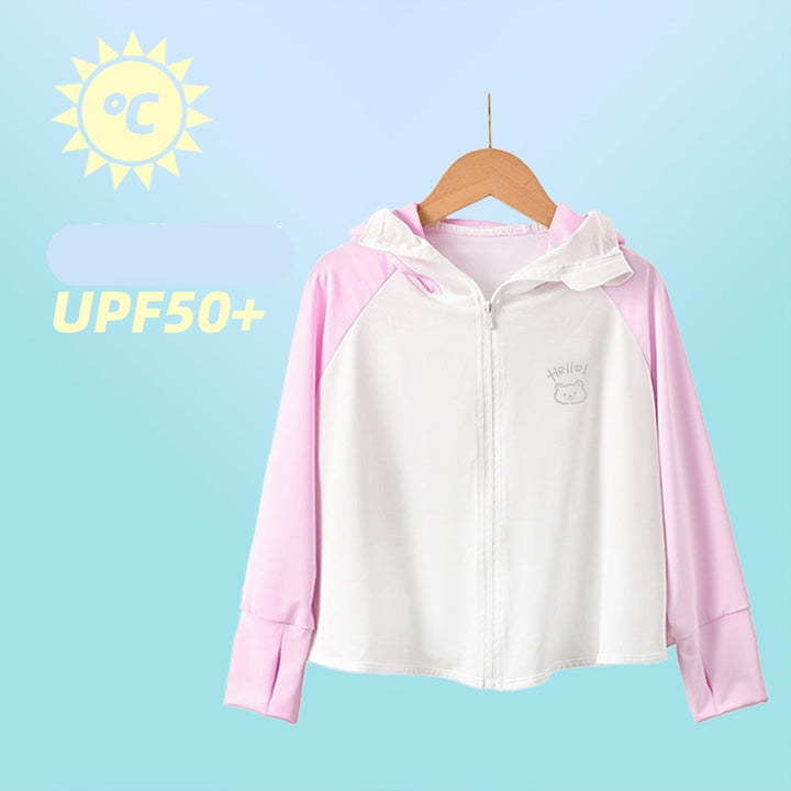 Ladies breathable UV protection jacket with high collar