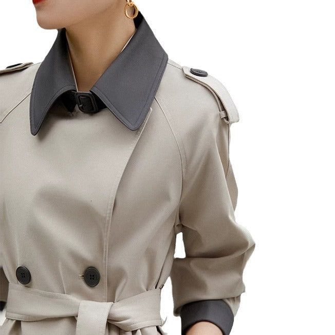 Ladies Stylish Trench Coat with Waist Belt
