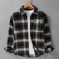 Men's overshirt in check, with collar shirt - for work and for everyday wear