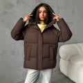 Jacket down women's winter with Hood with Pockets