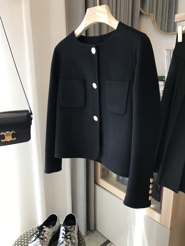 Ladies Stylish Short Jacket with Button Details