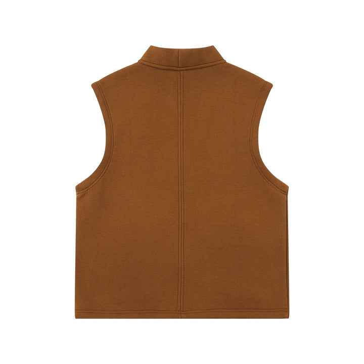 Unisex Utility Vest with V-Neck, large flap pockets and button placket