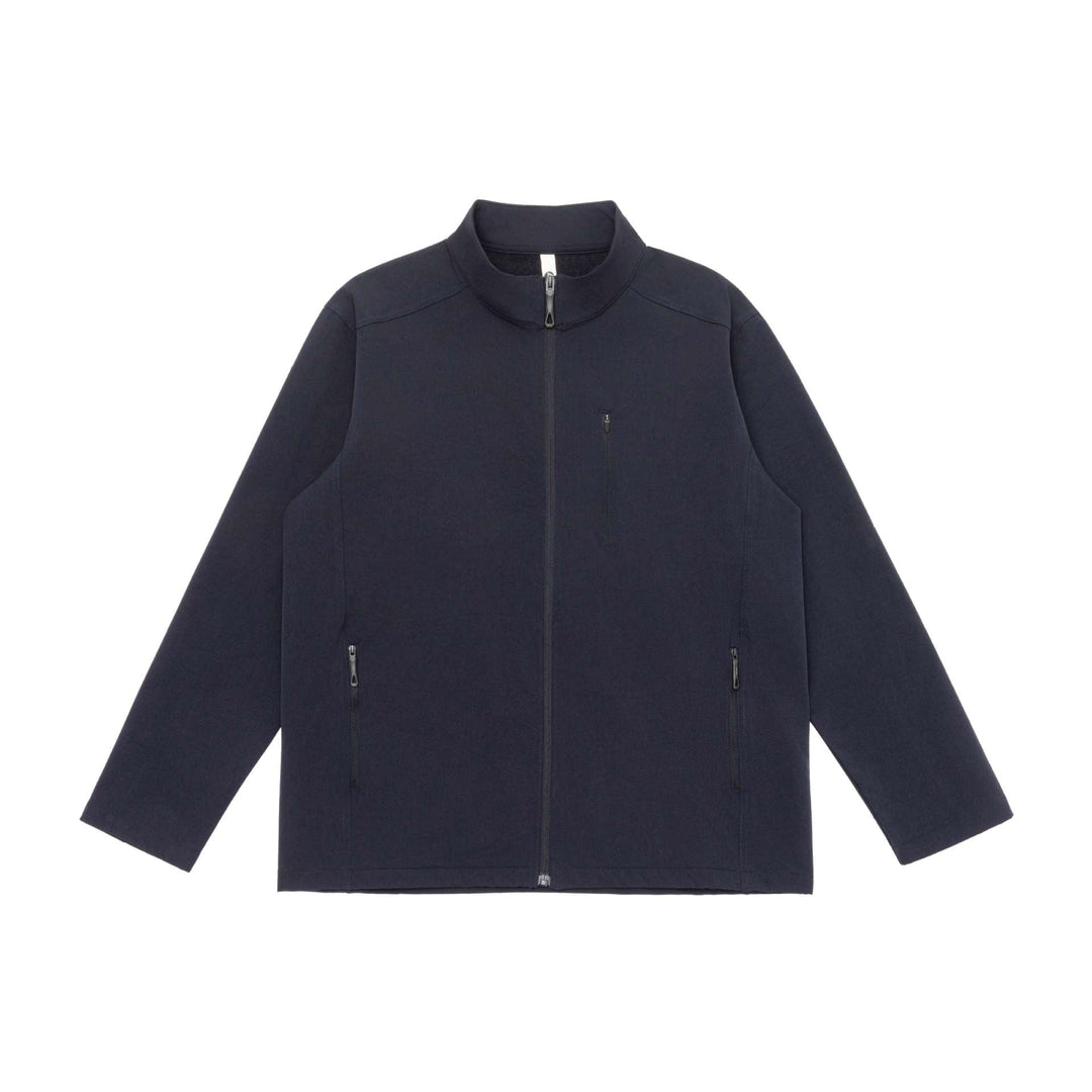Unisex Lightweight Softshell Jacket with Stand-up Collar and Zip Pockets