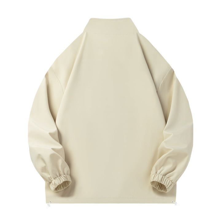 Unisex Lightweight Windbreaker with high collar, elastic cuffs &amp; adjustable drawstring hem