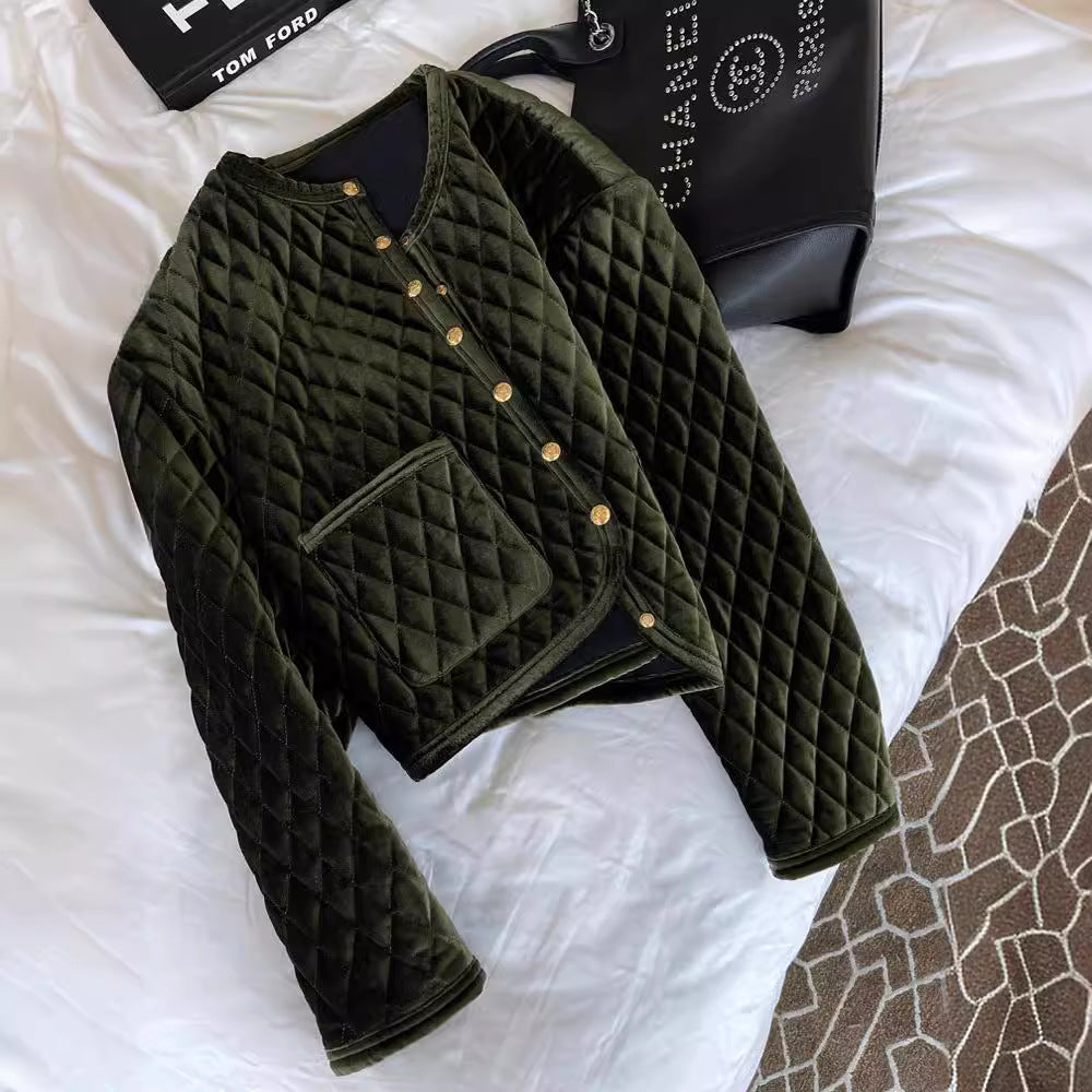 Women Patterned Quilted Jacket