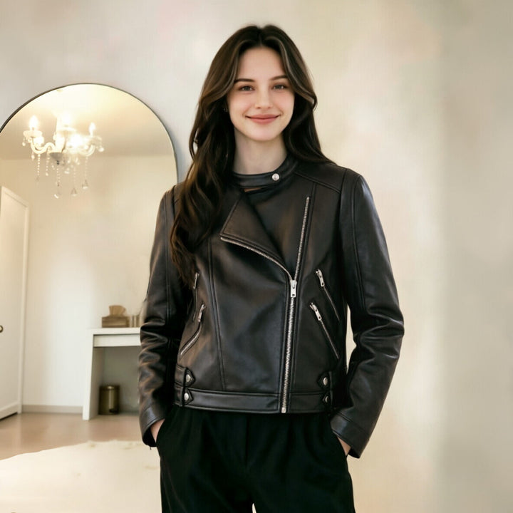 Jacket with Faux leather Women&
