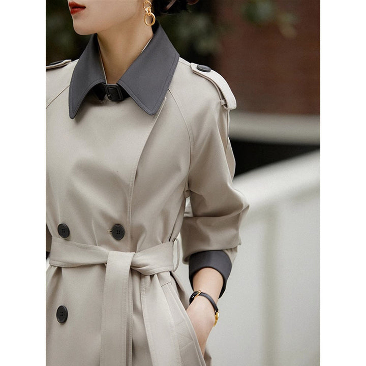 Ladies Stylish Trench Coat with Waist Belt