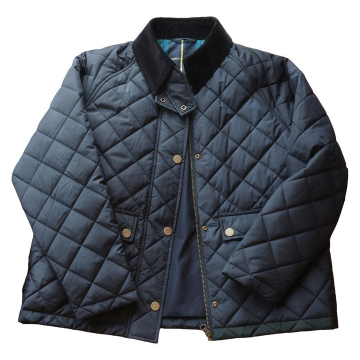 Women Fashionable Quilted Jacket with Collar