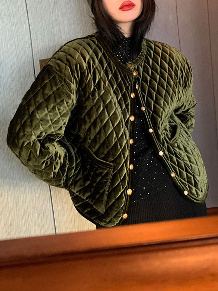 Women Patterned Quilted Jacket
