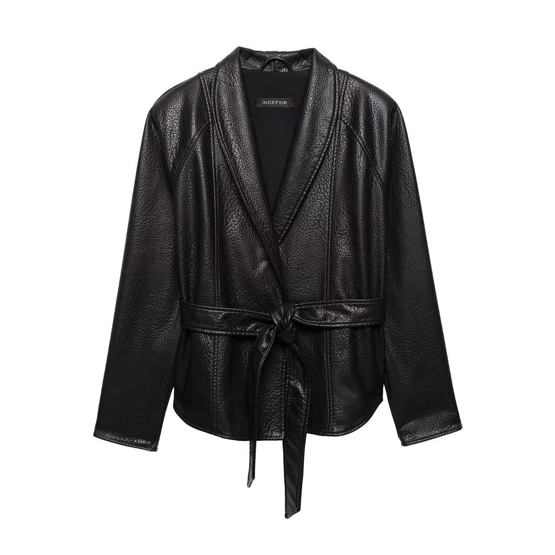 Jacket with Faux leather Women&