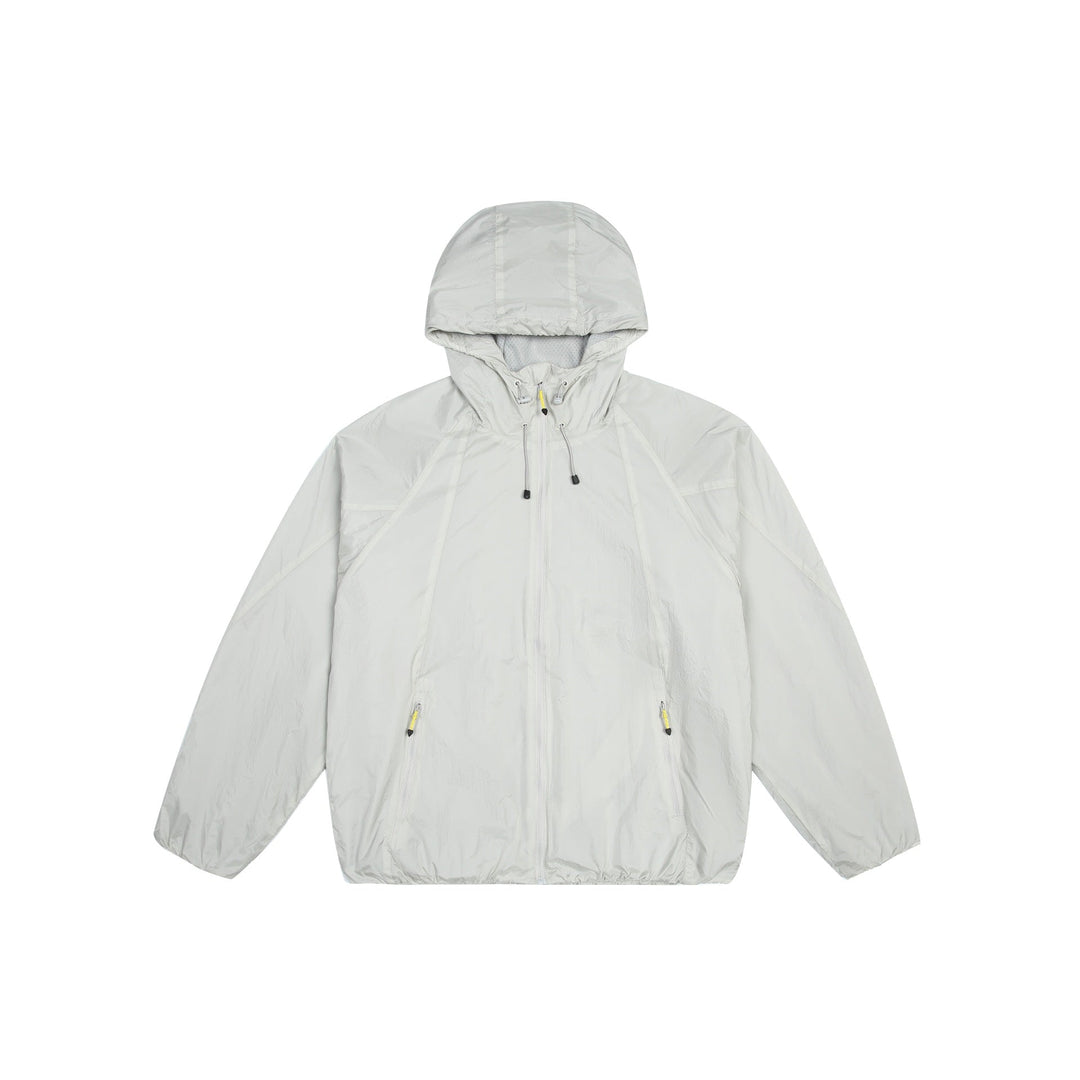 Unisex Lightweight Windbreaker with Adjustable Hood, Packable Nylon Jacket