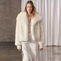 Women's Jacket with faux fur lightweight down