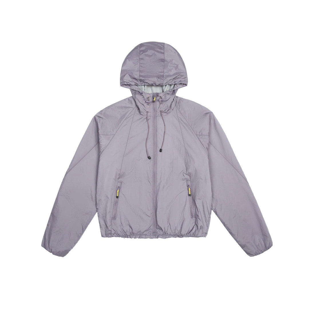 Unisex Lightweight Windbreaker with Adjustable Hood, Packable Nylon Jacket