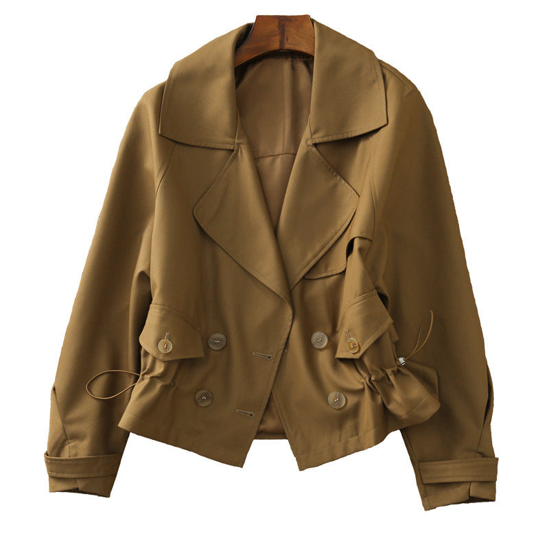 Womens stylish transitional jacket with elastic waistband