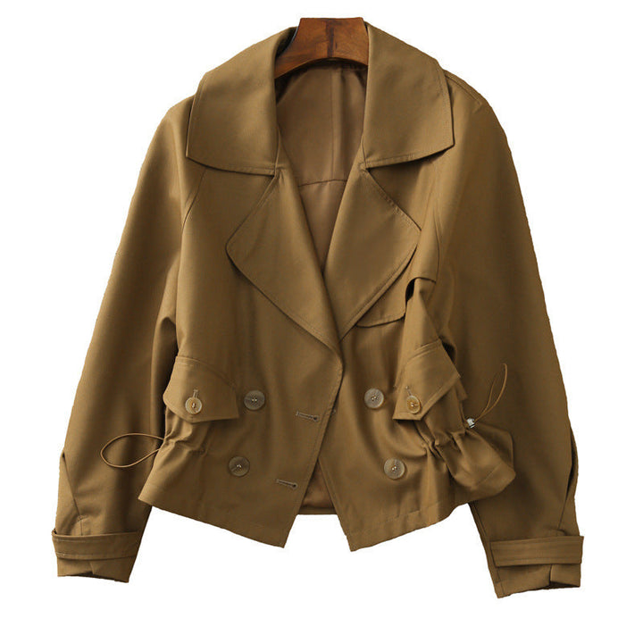 Womens stylish transitional jacket with elastic waistband