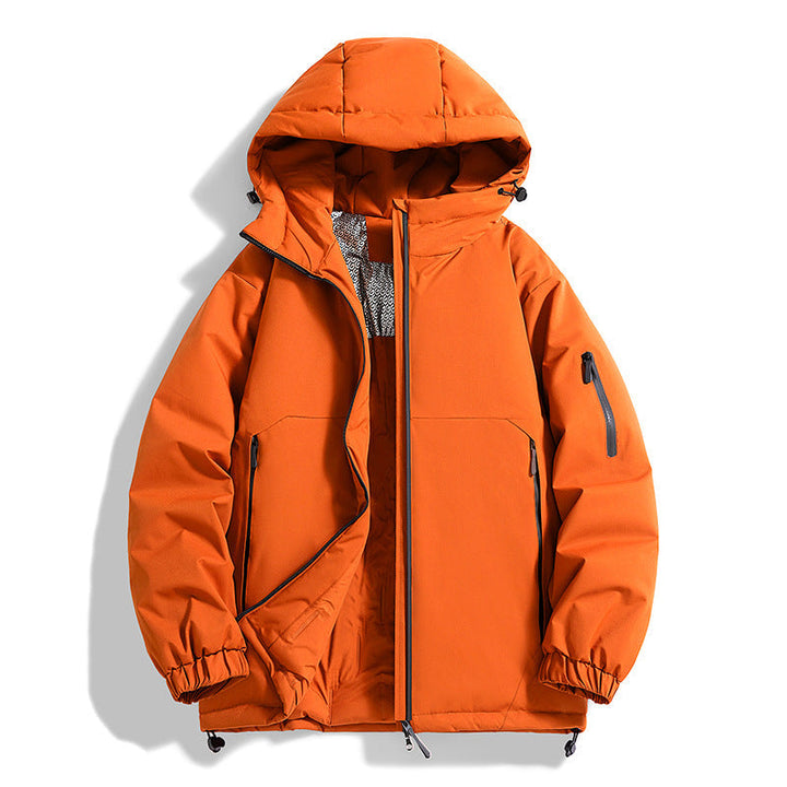 Unisex Warmer water-repellent quilted parka with technical hood