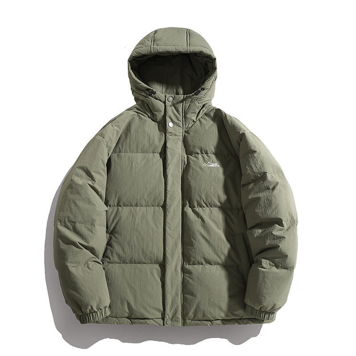 Unisex Padded Hooded Puffer Jacket in Boxy Cut with Thermal Filling and Windproof Shell