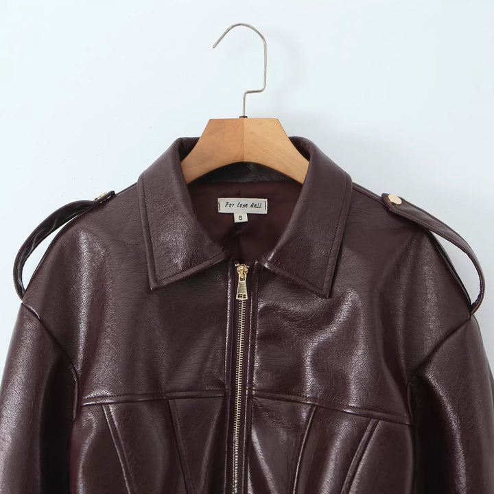 Jacket with Faux leather Women&