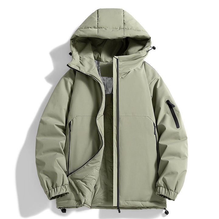 Unisex Warmer water-repellent quilted parka with technical hood