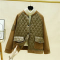 Women's Bomber Jacket quilted padded warm