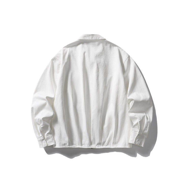 Unisex Lightweight Oversized Blouson Jacket with Half Zip and Kent Collar