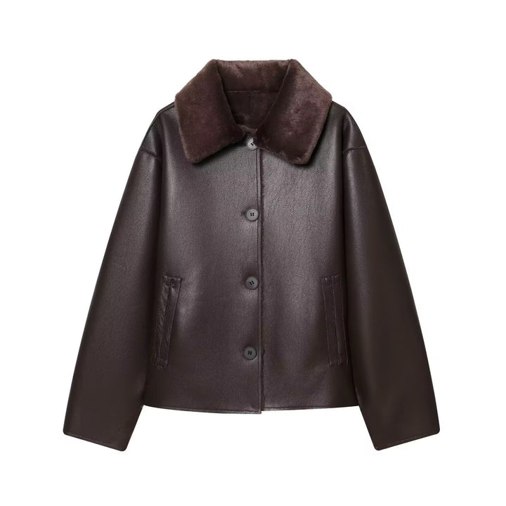 Jacket with Faux leather Women&