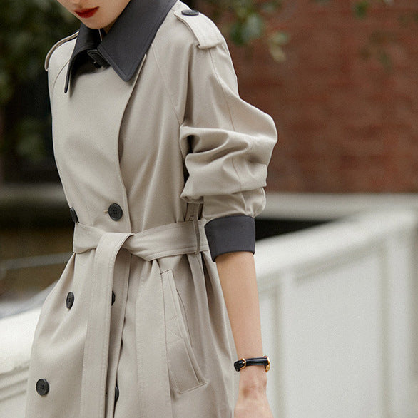 Ladies Stylish Trench Coat with Waist Belt
