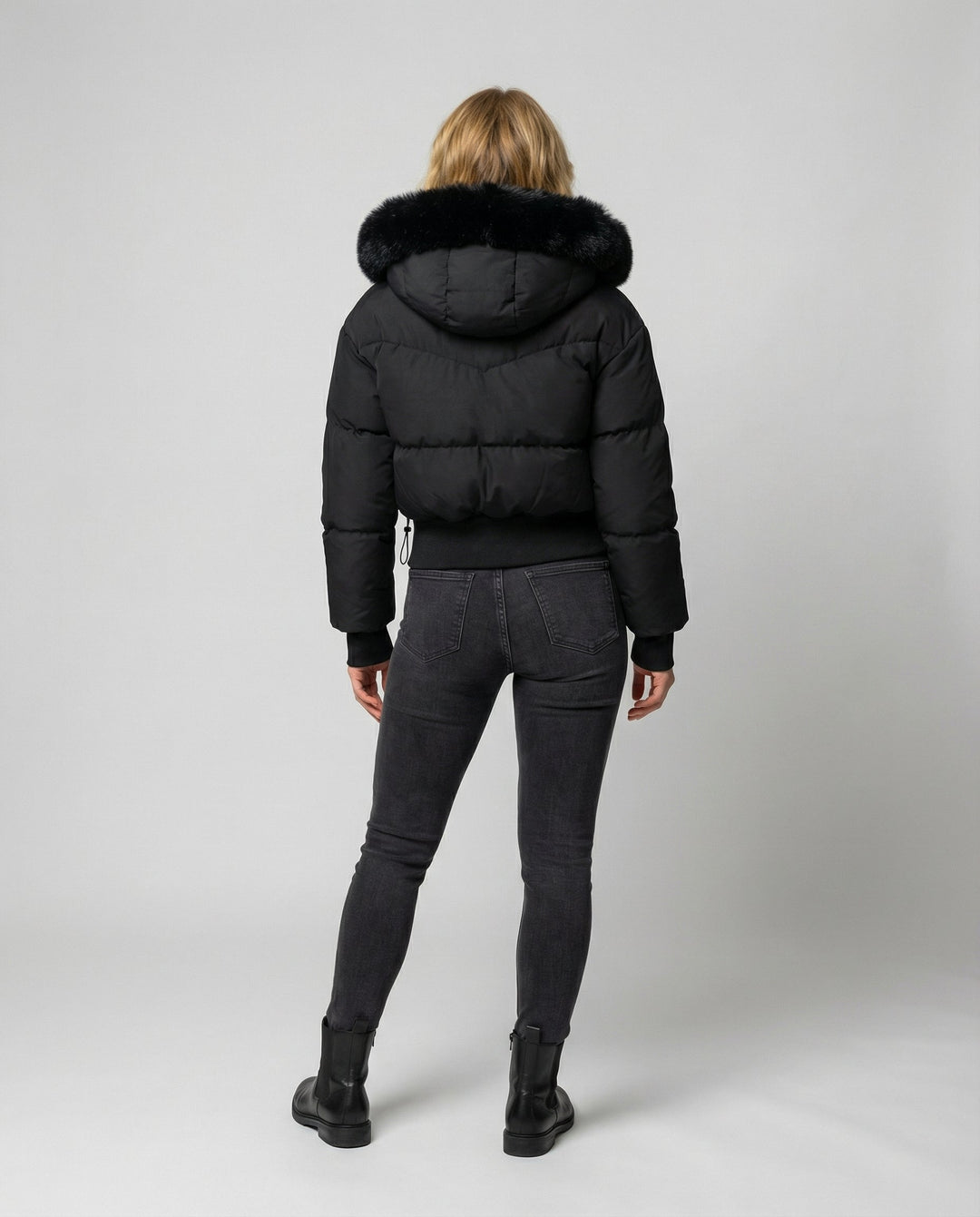 Stylish warm shorter Down jacket women