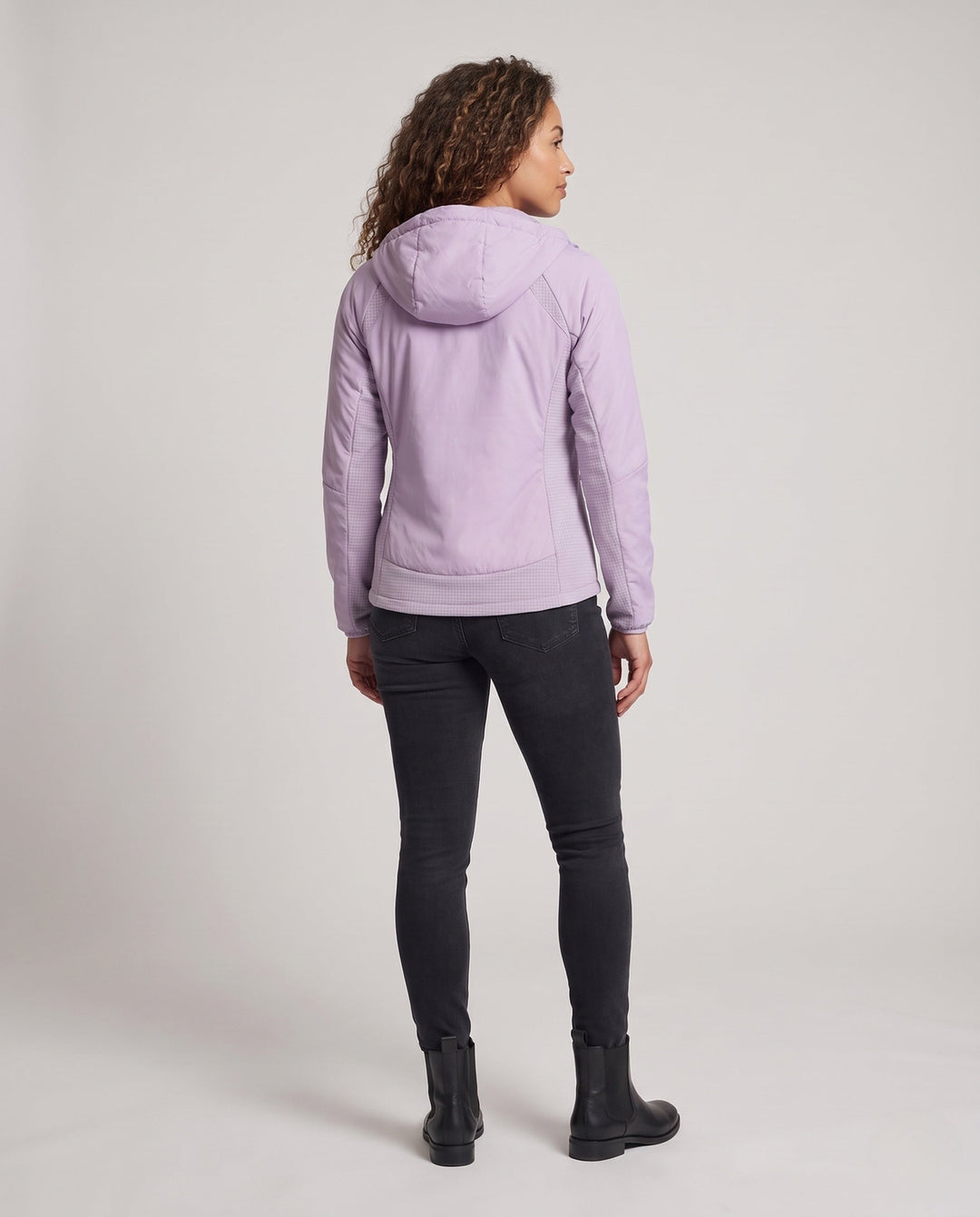 Women Ultra-light hooded jacket with quilted lining, two-way zip and zip pockets