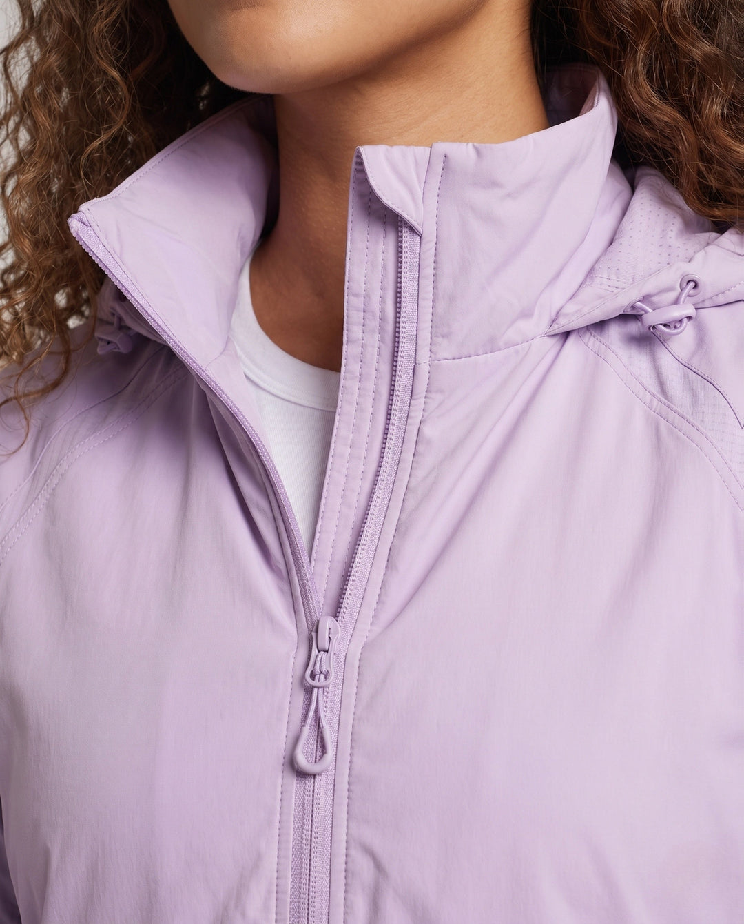 Women Ultra-light hooded jacket with quilted lining, two-way zip and zip pockets