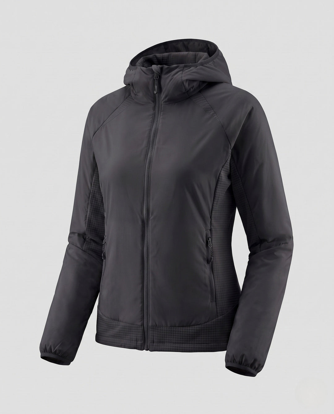 Women Ultra-light hooded jacket with quilted lining, two-way zip and zip pockets