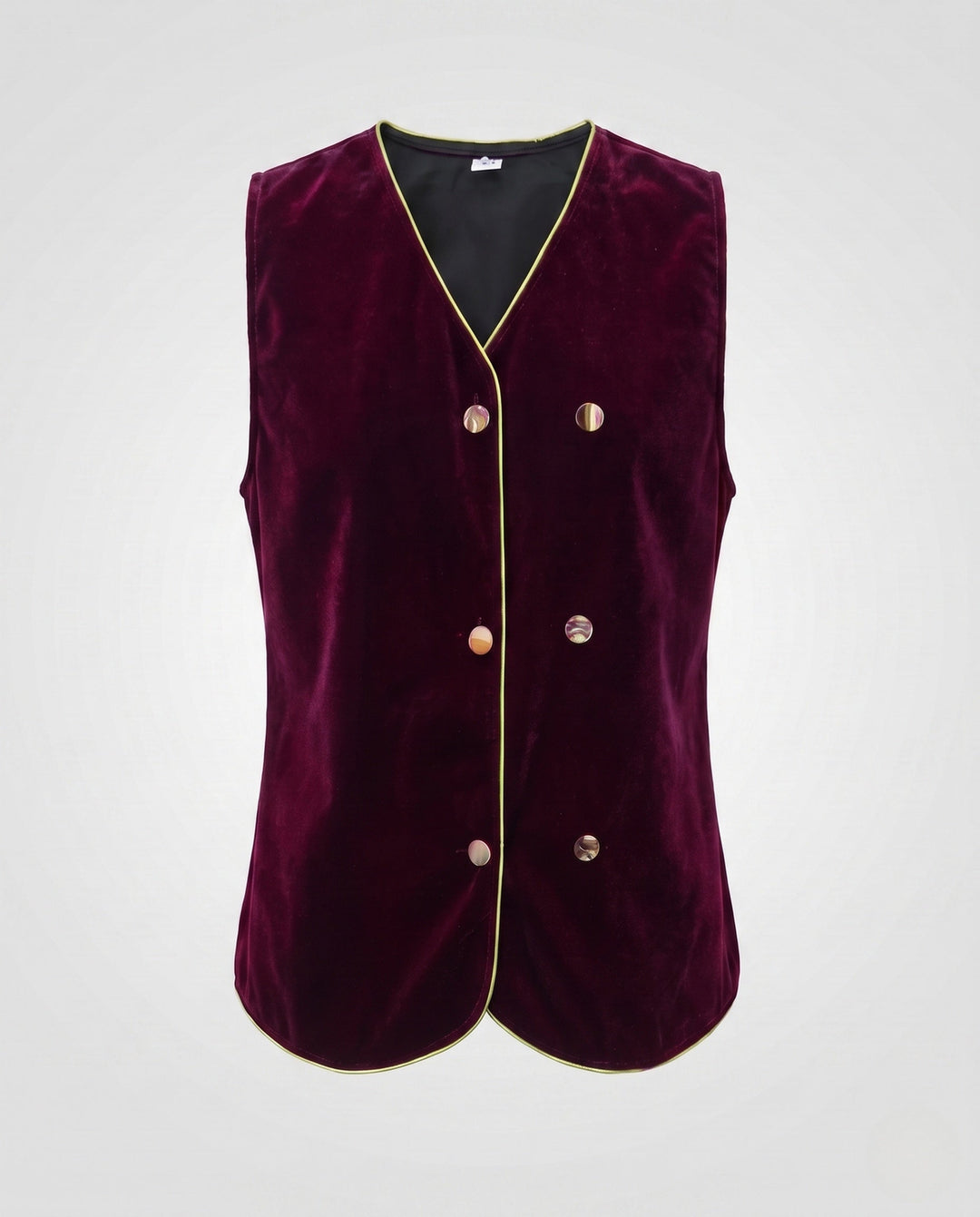 Women Elegant Velvet Vest with Button Details