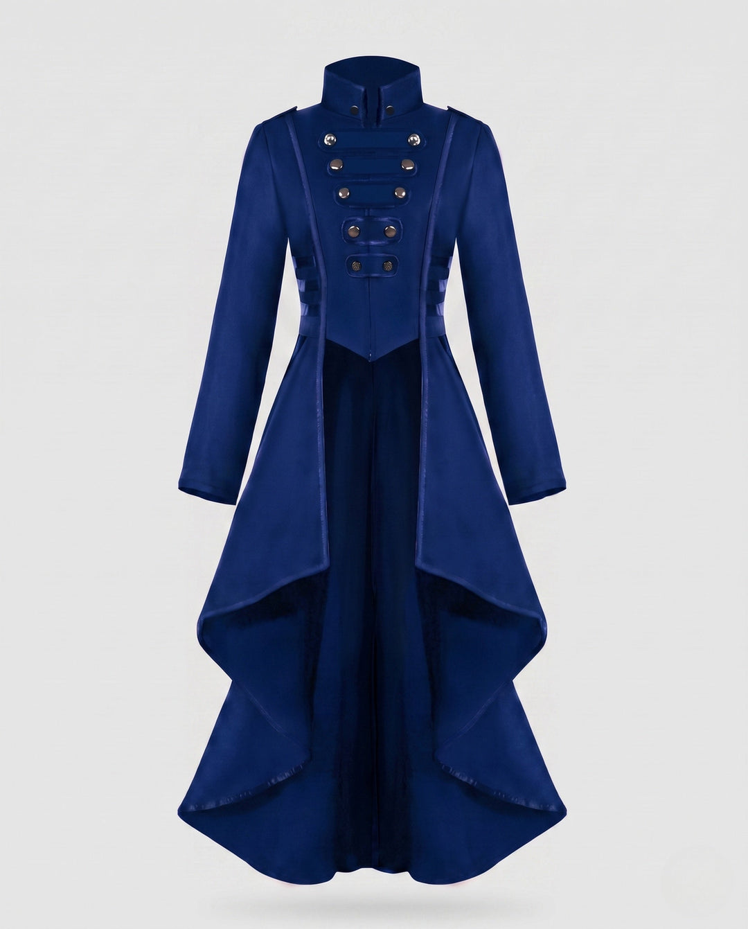 Women Elegant Asymmetrical Padded Jacket with Fashionable Button Details