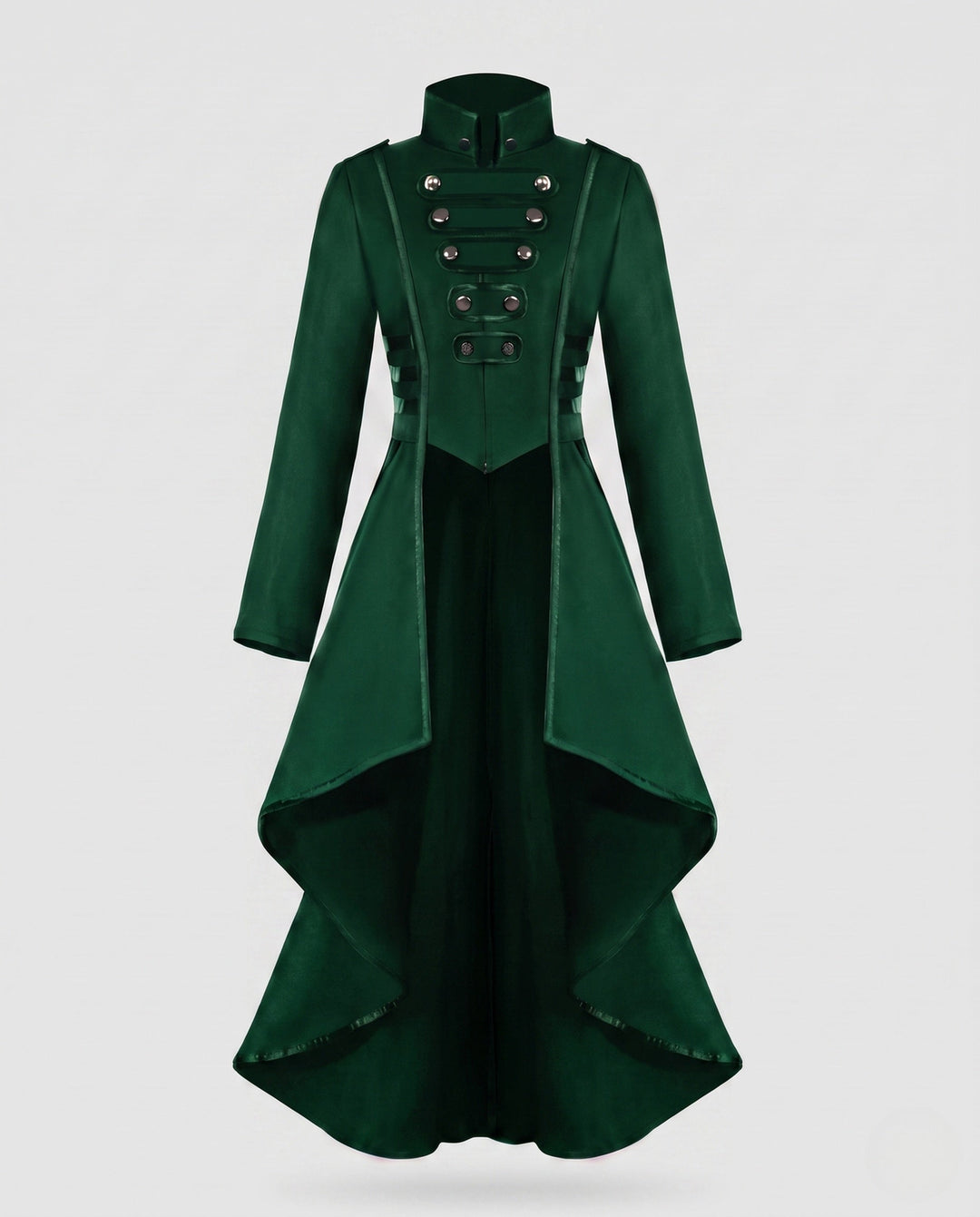 Women Elegant Asymmetrical Padded Jacket with Fashionable Button Details