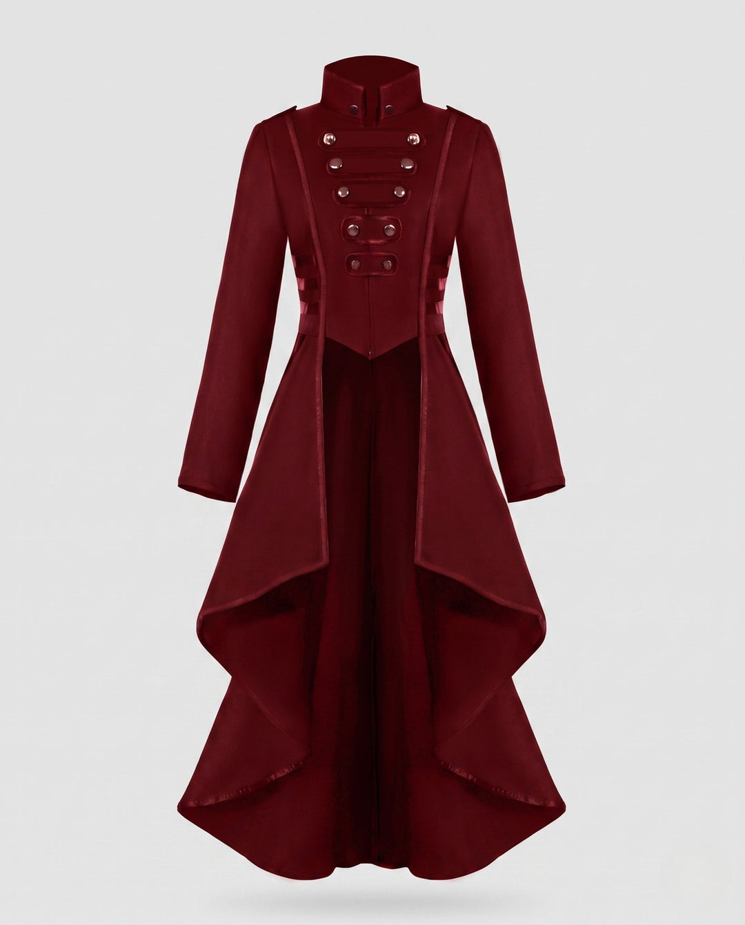 Women Elegant Asymmetrical Padded Jacket with Fashionable Button Details