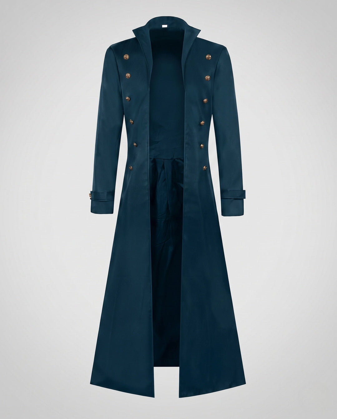 Ladies Elegant Long Padded Coat with Elaborate Buttons