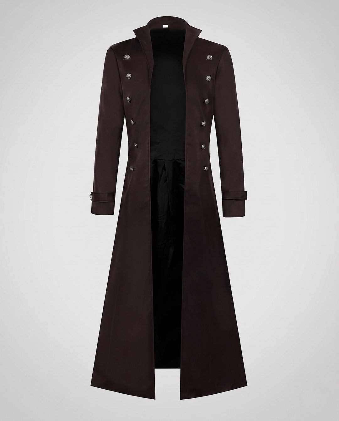 Ladies Elegant Long Padded Coat with Elaborate Buttons