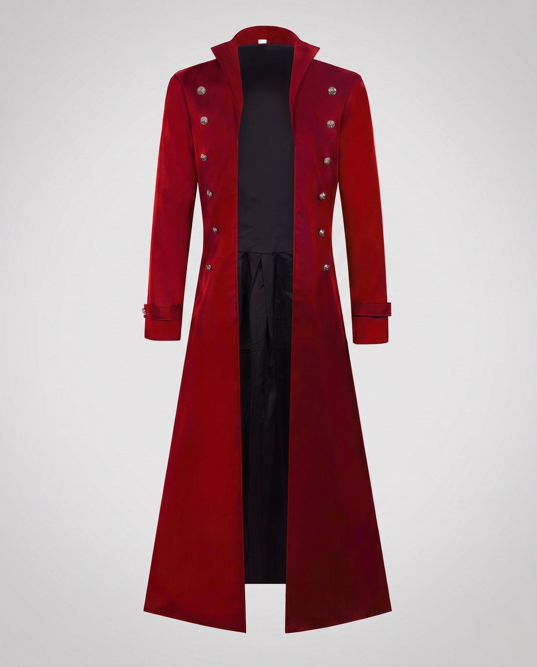 Ladies Elegant Long Padded Coat with Elaborate Buttons