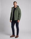 Men's Quilted Jacket with hood, water-repellent finish - for transitional weather