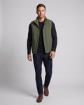 Men's Vest with zip pockets, concealed zip - in polyester for cool weather