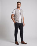Men's quilted thermal gilet with teddy Lining and Press Studs