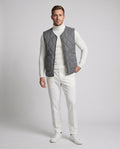 Men's lightweight quilted gilet with Diamond Quilting and zip