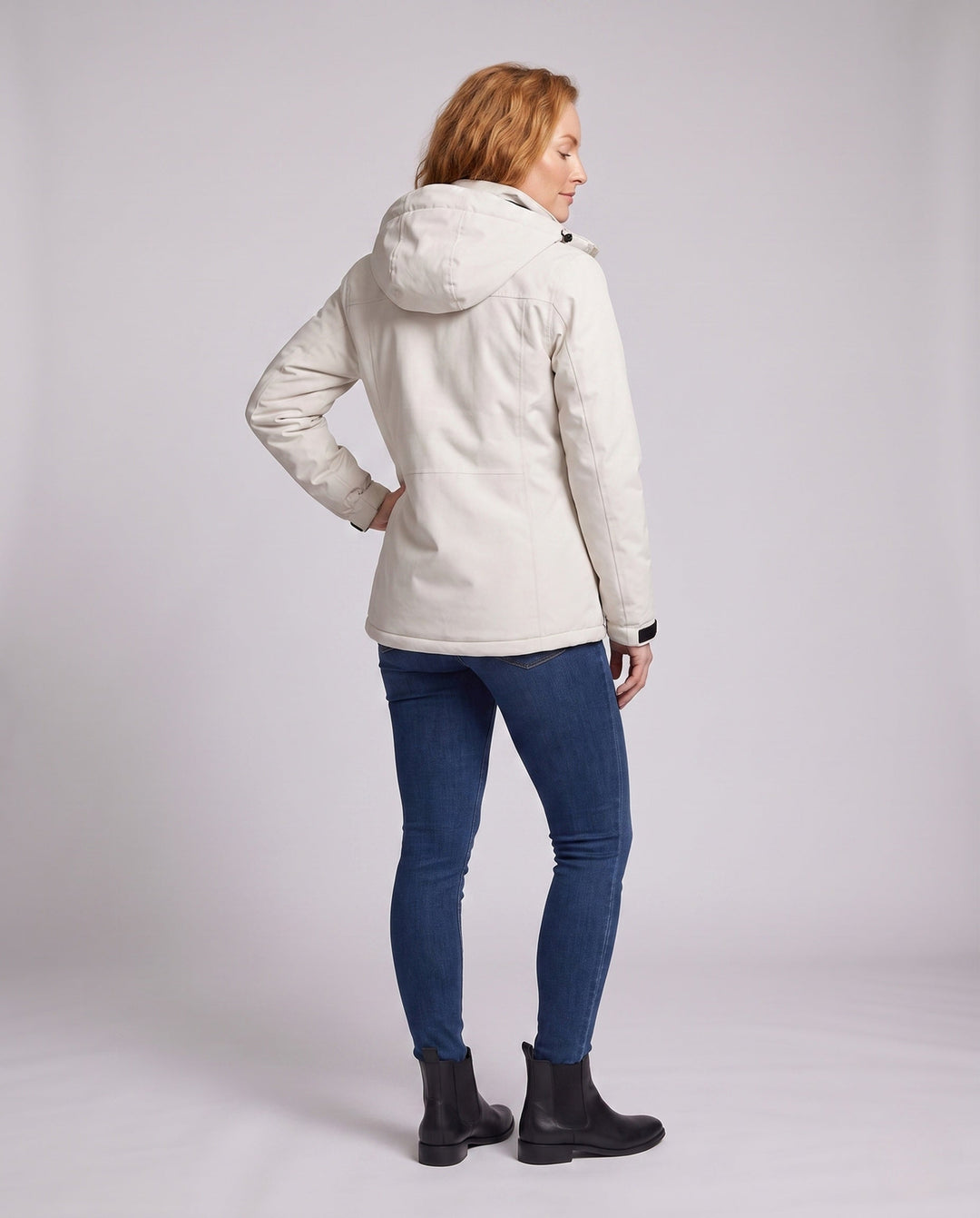 Women Versatile Hooded Parka with Warming Fleece Lining and Water-Repellent Surface